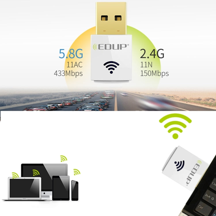 EDUP EP-AC1619 Mini Wireless USB 600Mbps 2.4G / 5.8Ghz 150M+433M Dual Band WiFi Network Card for Nootbook / Laptop / PC, EP-AC1619 600Mbps (White), EP-AC1619 600Mbps (Black) EDUP EP-AC1619 Mini Wireless USB 600Mbps 2.4G / 5.8Ghz 150M+433M Dual Band WiFi Network Card for Nootbook / Laptop / PC, EP-AC1619 600Mbps (White), EP-AC1619 600Mbps (Black)